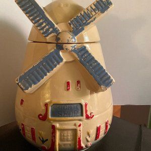 Vintage FAP Windmill Cookie Jar